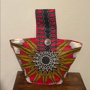 NEW African fabric purse. Handmade by women in Zambia.